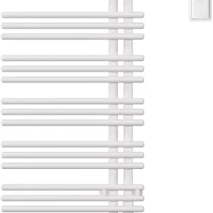 Meilleur Choix Radiateur de bain Zehnder Yucca Asym Blanc mat Résistance électrique à droite